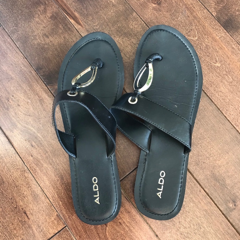 Aldo Sandals- Black- Size 8